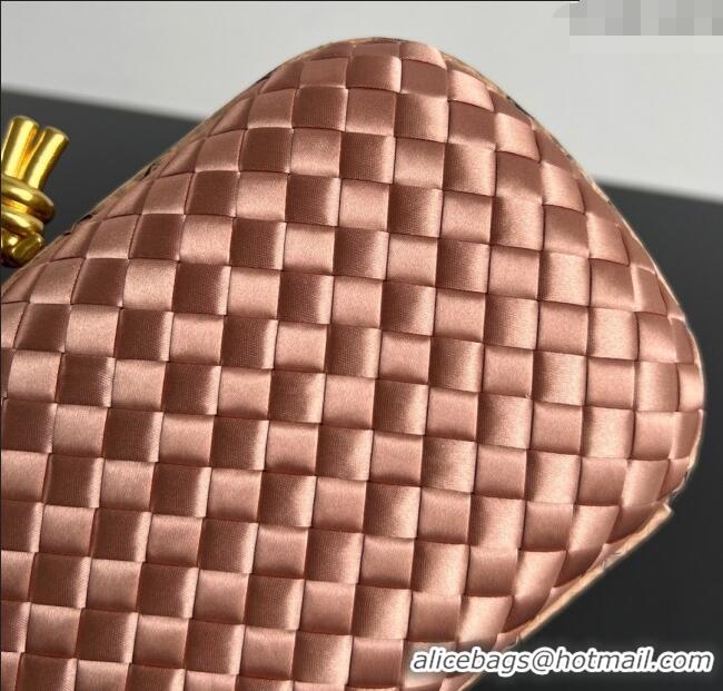 Best Price Bottega Veneta Classic Knot Clutch in Intreccio Satin Pink BV062501 2025