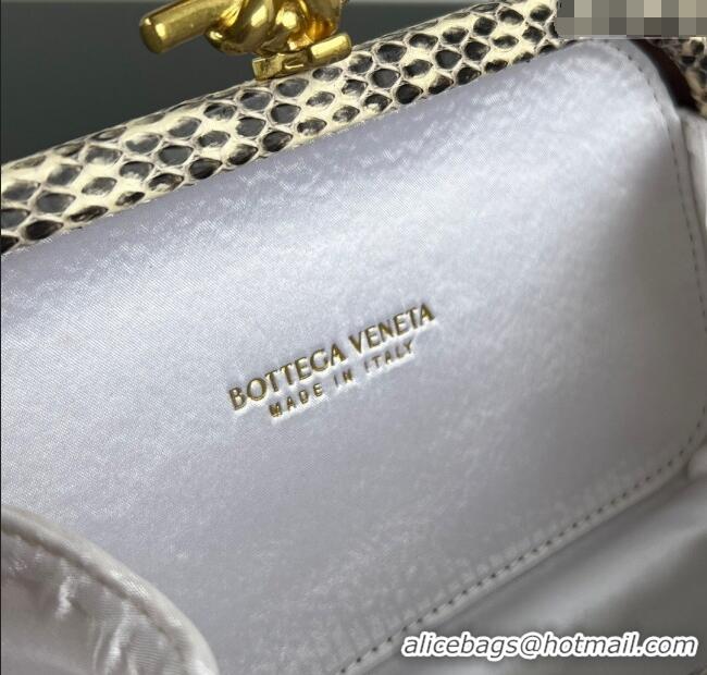 Top Grade Bottega Veneta Classic Knot Clutch in Intreccio Satin BV062501 Silver 2025