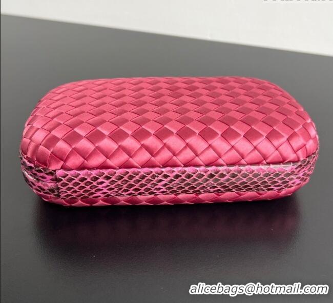 Good Taste Bottega Veneta Classic Knot Clutch in Intreccio Satin BV062501 Pink 2025
