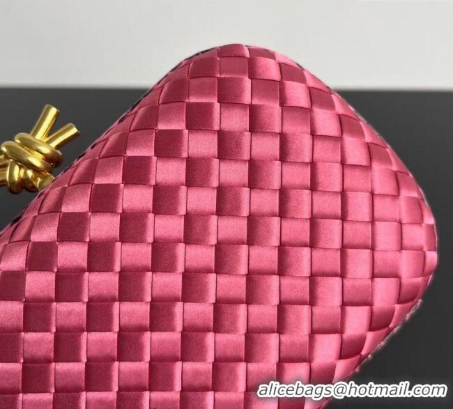 Good Taste Bottega Veneta Classic Knot Clutch in Intreccio Satin BV062501 Pink 2025