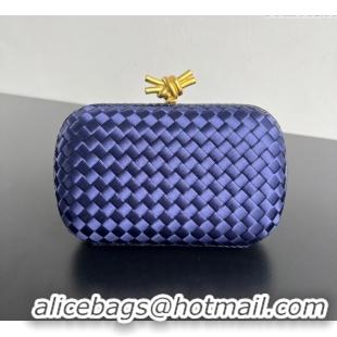 Well Crafted Bottega Veneta Classic Knot Clutch in Intreccio Satin BV062501 Purple 2025