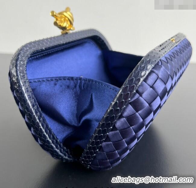 Well Crafted Bottega Veneta Classic Knot Clutch in Intreccio Satin BV062501 Purple 2025