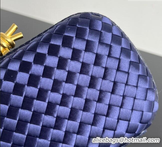 Well Crafted Bottega Veneta Classic Knot Clutch in Intreccio Satin BV062501 Purple 2025