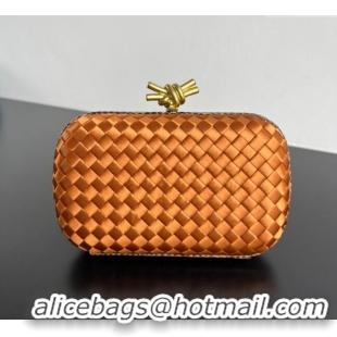 Grade Quality Bottega Veneta Classic Knot Clutch in Intreccio Satin BV062501 Yellow 2025