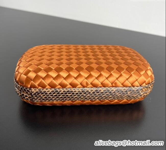 Grade Quality Bottega Veneta Classic Knot Clutch in Intreccio Satin BV062501 Yellow 2025