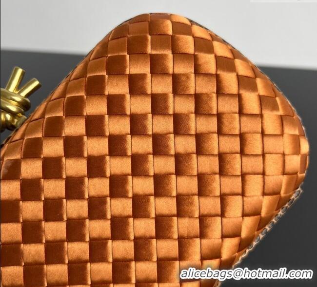 Grade Quality Bottega Veneta Classic Knot Clutch in Intreccio Satin BV062501 Yellow 2025