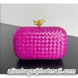 Buy Cheap Bottega Veneta Classic Knot Clutch in Intreccio Snakeskin Leather BV062501 Purple 2025