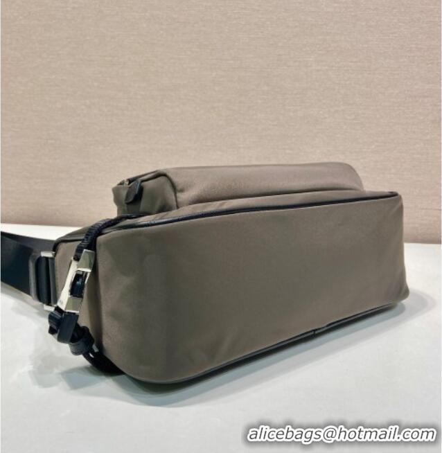 Inexpensive Prada Mens Medium Re-Nylon and Saffiano leather shoulder bag 2VH192 Forest Green 2025