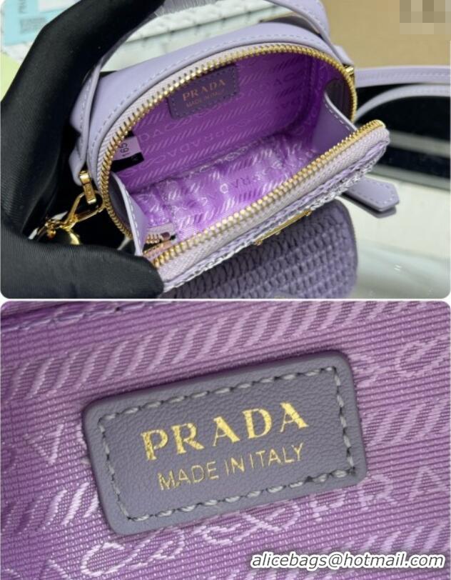 Good Looking Prada Crochet mini-pouch 1NR025 Purple 2025