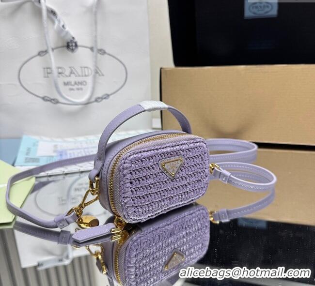 Good Looking Prada Crochet mini-pouch 1NR025 Purple 2025