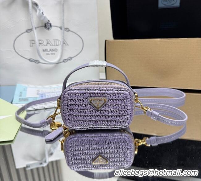Good Looking Prada Crochet mini-pouch 1NR025 Purple 2025