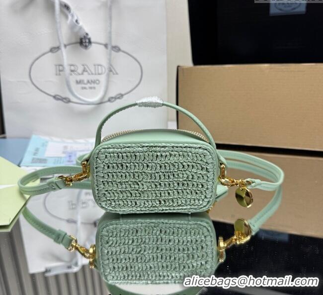 Best Product Prada Crochet mini-pouch 1NR025 Green 2025