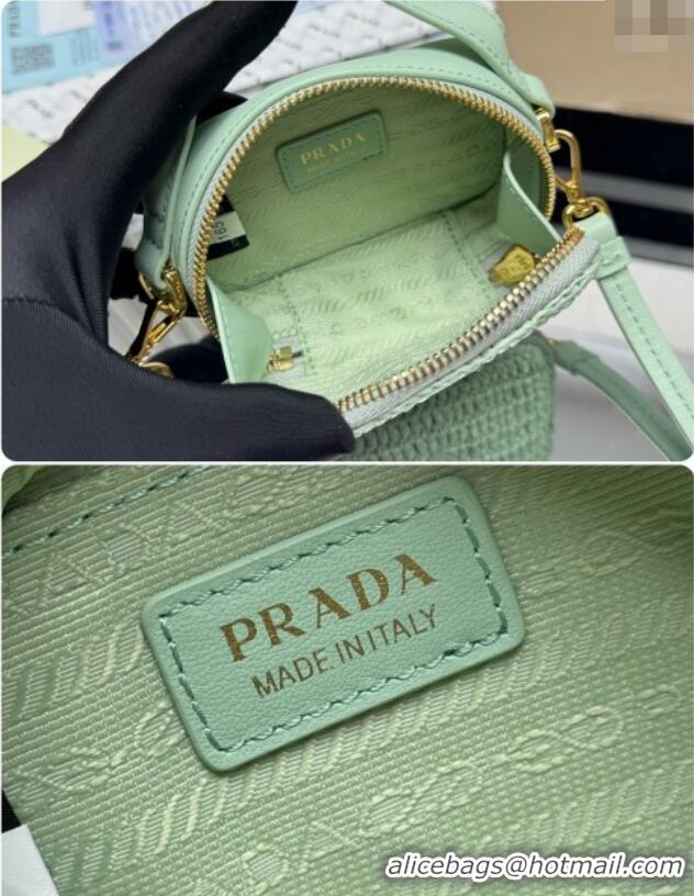 Best Product Prada Crochet mini-pouch 1NR025 Green 2025