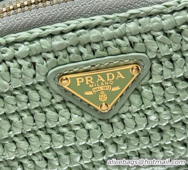Best Product Prada Crochet mini-pouch 1NR025 Green 2025