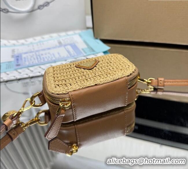 Well Crafted Prada Crochet mini-pouch 1NR025 Beige 2025