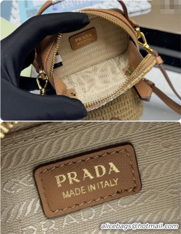 Well Crafted Prada Crochet mini-pouch 1NR025 Beige 2025