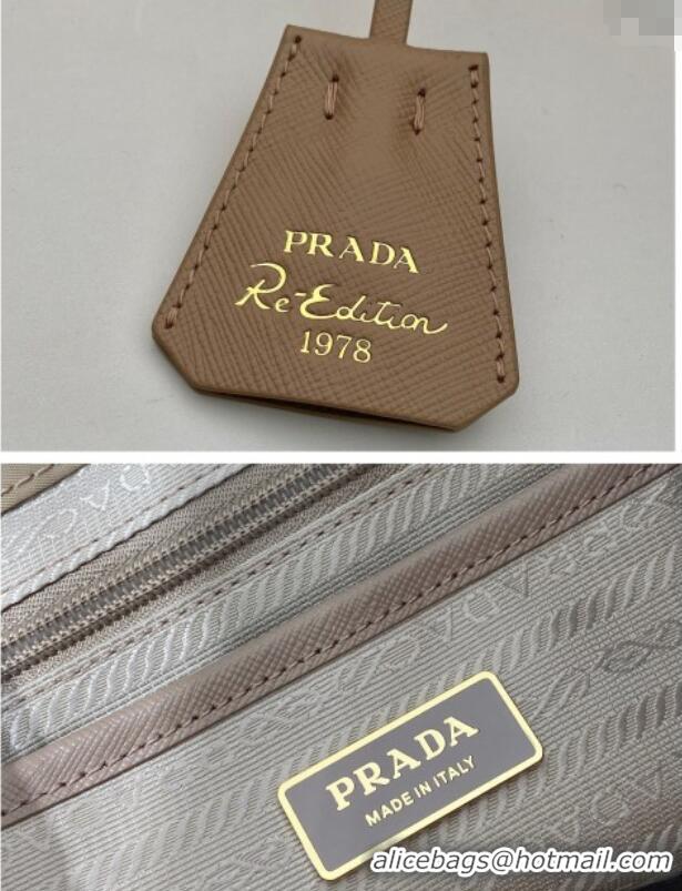Top Design Prada Re-Edition 1978 small Re-Nylon backpack bag 1BZ677 Beige 2025