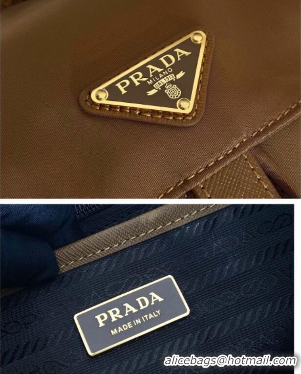 Top Quality Prada Re-Edition 1978 small Re-Nylon backpack bag 1BZ677 Brandy Brown 2025