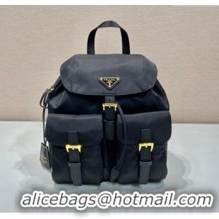 Luxury Cheap Prada Re-Edition 1978 small Re-Nylon backpack bag 1BZ677 Black/Gold 2025