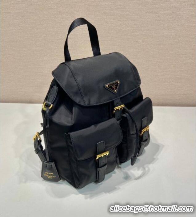 Luxury Cheap Prada Re-Edition 1978 small Re-Nylon backpack bag 1BZ677 Black/Gold 2025