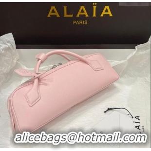 Original Cheap Alaia Le Tecket Long Clutch bag in Grained Leather A5029 Light Pink 2025
