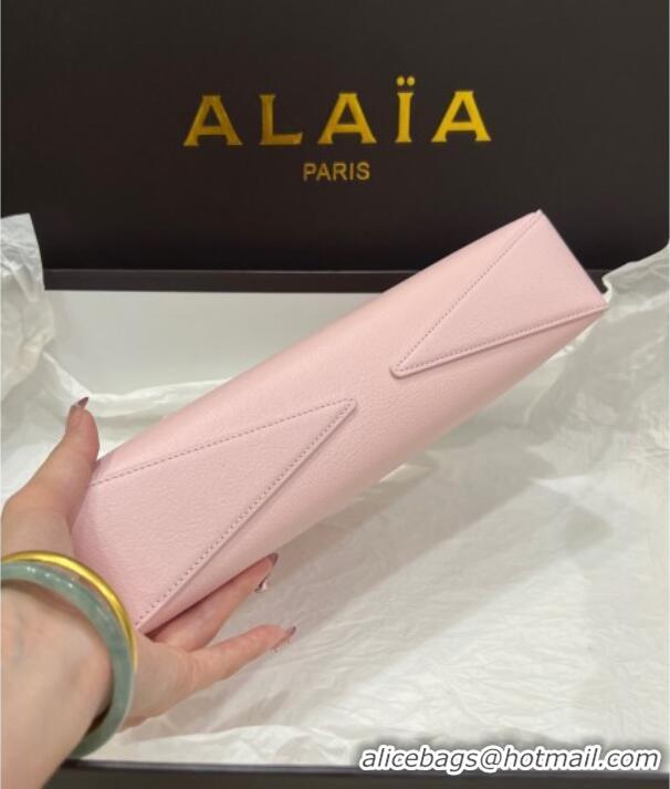 Original Cheap Alaia Le Tecket Long Clutch bag in Grained Leather A5029 Light Pink 2025