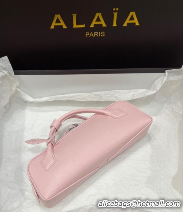 Original Cheap Alaia Le Tecket Long Clutch bag in Grained Leather A5029 Light Pink 2025