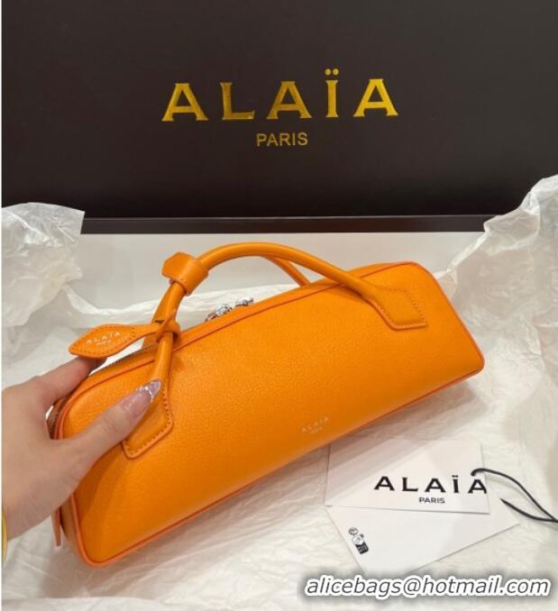 Best Product Alaia Le Tecket Long Clutch bag in Grained Leather A5029 Orange 2025