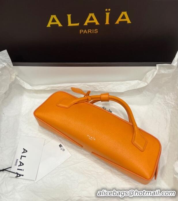 Best Product Alaia Le Tecket Long Clutch bag in Grained Leather A5029 Orange 2025