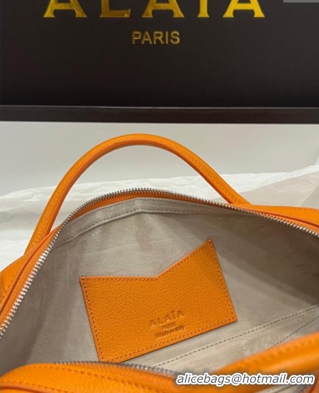 Best Product Alaia Le Tecket Long Clutch bag in Grained Leather A5029 Orange 2025