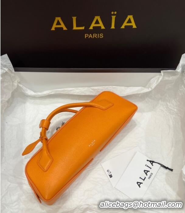 Best Product Alaia Le Tecket Long Clutch bag in Grained Leather A5029 Orange 2025