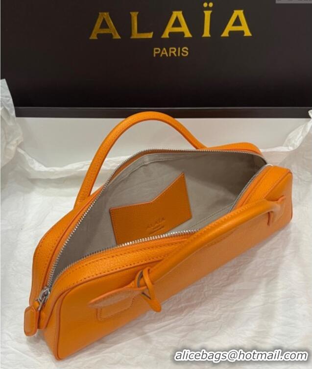 Best Product Alaia Le Tecket Long Clutch bag in Grained Leather A5029 Orange 2025