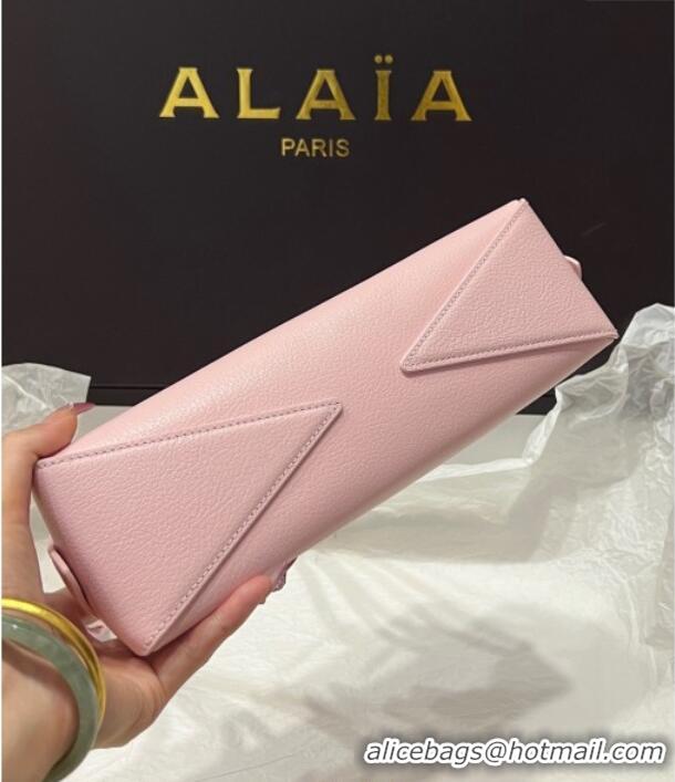 Famous Brand Alaia Le Tecket Small Long Shoulder bag in Grained Leather A5031 Light Pink 2025