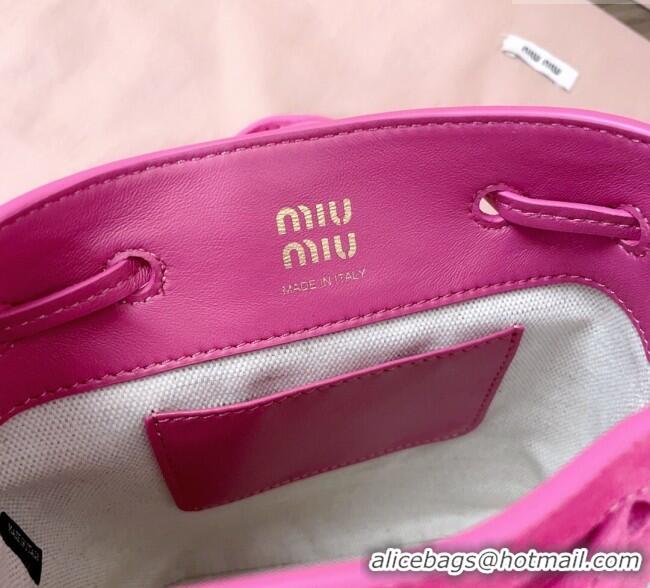 Pretty Style Miu Miu Suede Pouch 5NF460 Fuchsia Pink 2025