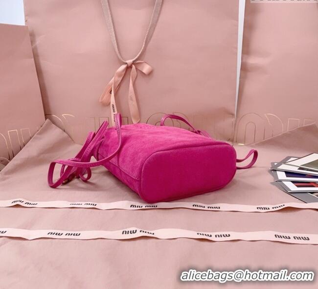 Pretty Style Miu Miu Suede Pouch 5NF460 Fuchsia Pink 2025