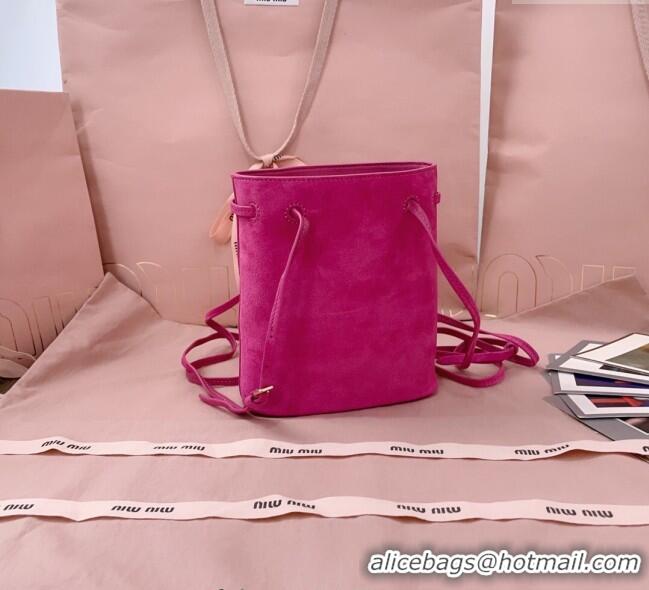 Pretty Style Miu Miu Suede Pouch 5NF460 Fuchsia Pink 2025