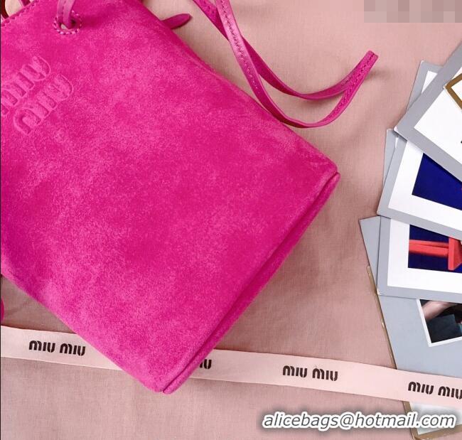 Pretty Style Miu Miu Suede Pouch 5NF460 Fuchsia Pink 2025