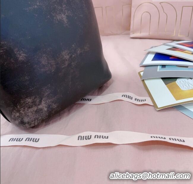 Buy Classic Miu Miu Faded Leather Pouch 5NF460 Brown 2025