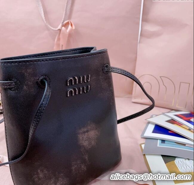 Buy Classic Miu Miu Faded Leather Pouch 5NF460 Brown 2025