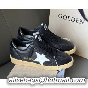Unique Style Golden Goose Women’s Ball Star Sneakers in Balck Leather with White Star 50429036