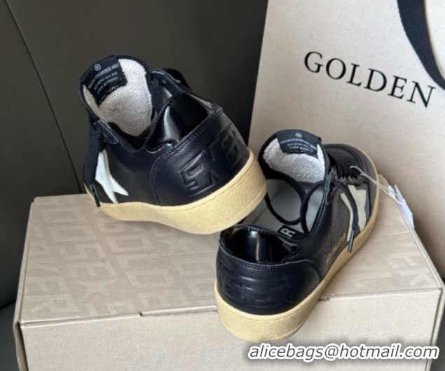 Unique Style Golden Goose Women’s Ball Star Sneakers in Balck Leather with White Star 50429036