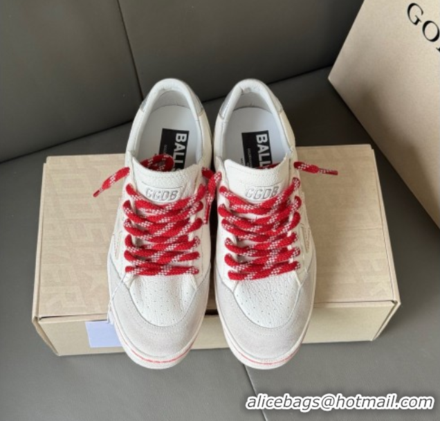 Shop Duplicate Golden Goose Women’s Ball Star Sneakers LTD CNY in white leather with a lived-in effect 0429039