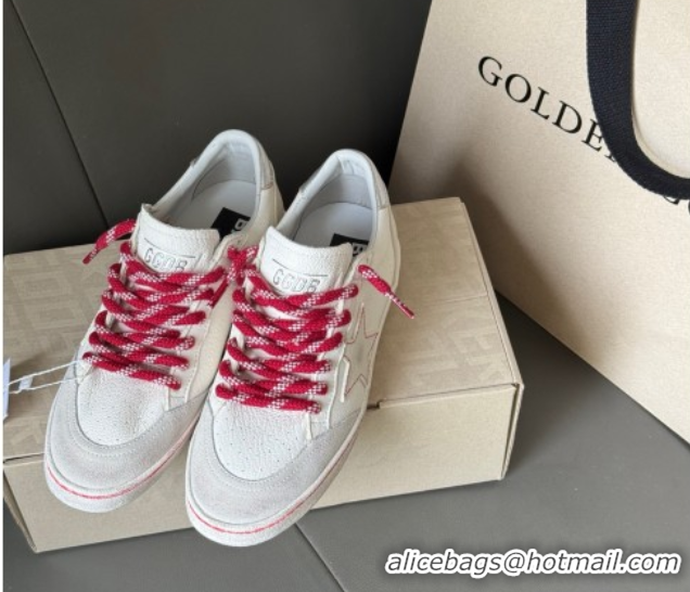 Shop Duplicate Golden Goose Women’s Ball Star Sneakers LTD CNY in white leather with a lived-in effect 0429039
