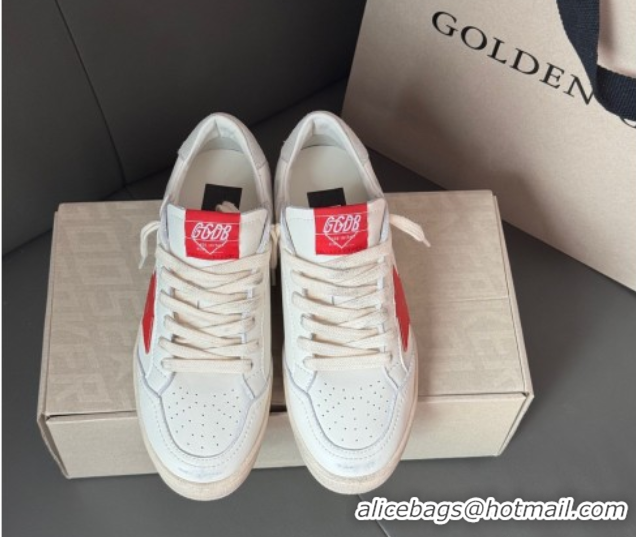 Top Grade Golden Goose Women’s Ball Star with red leather star and red strass lettering 0429042