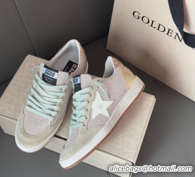 Durable Golden Goose Women’s Ball Star Sneakers in Glitters with White Star 50429043