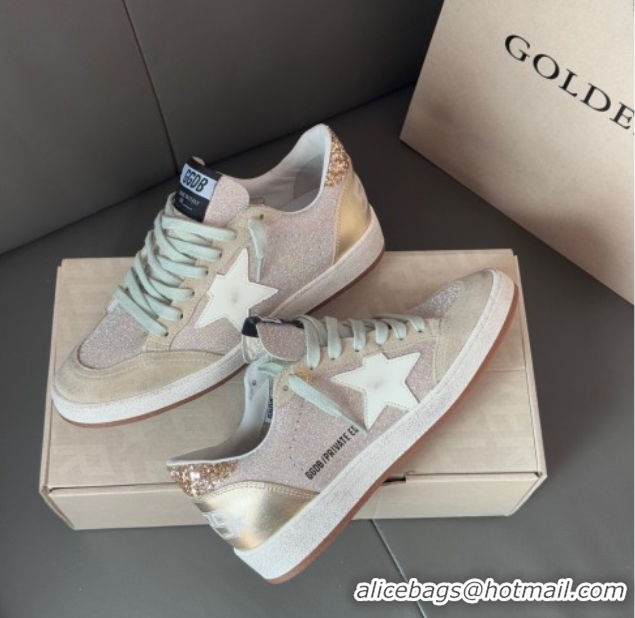 Durable Golden Goose Women’s Ball Star Sneakers in Glitters with White Star 50429043