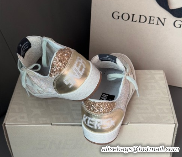 Durable Golden Goose Women’s Ball Star Sneakers in Glitters with White Star 50429043