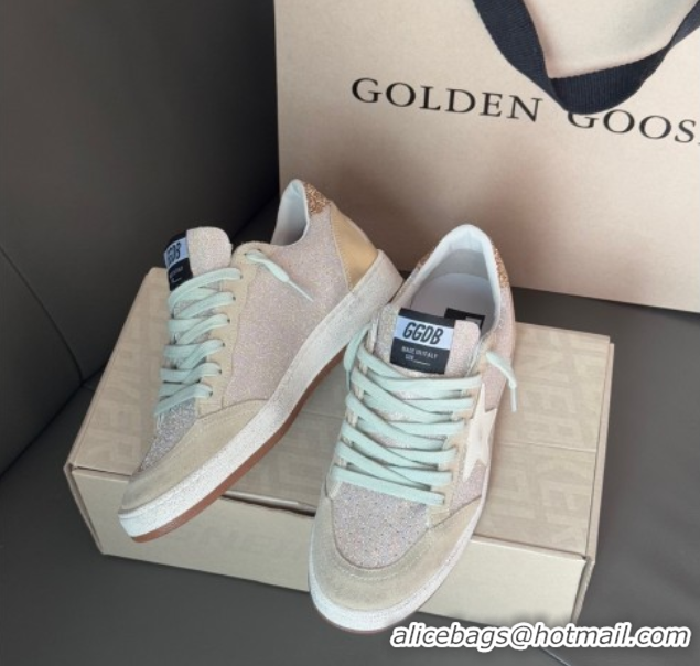 Durable Golden Goose Women’s Ball Star Sneakers in Glitters with White Star 50429043