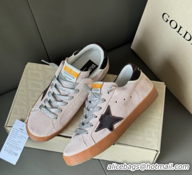 Luxurious Women’s Super-Star Sneakers LTD in lilac suede with brown suede star and heel tab 50429047