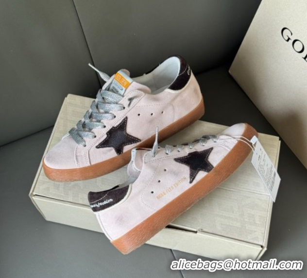 Luxurious Women’s Super-Star Sneakers LTD in lilac suede with brown suede star and heel tab 50429047
